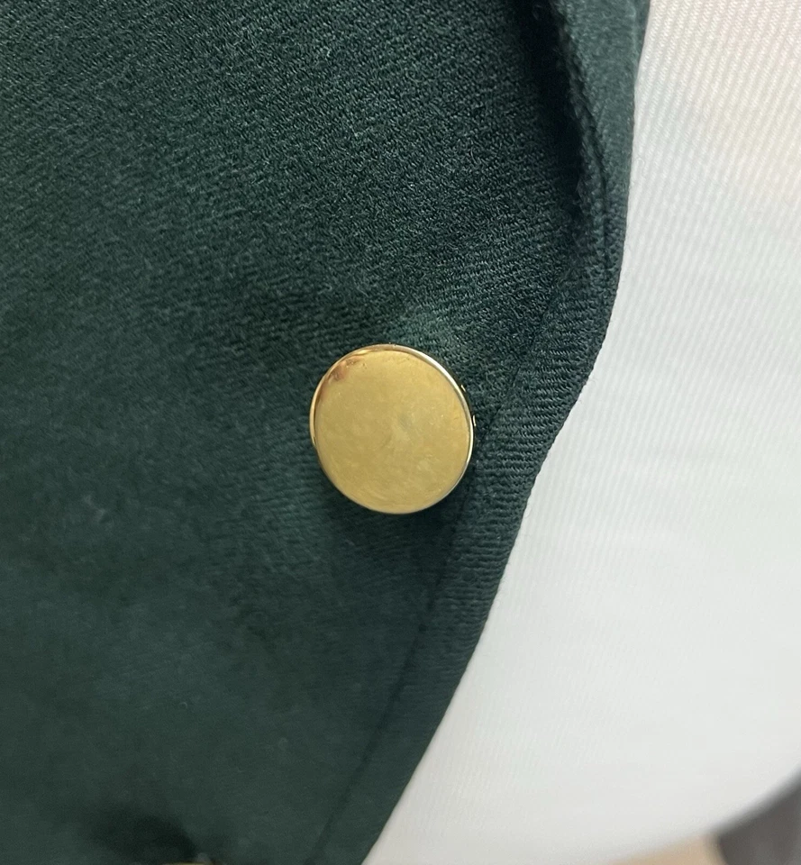 Jos. A. Jaqueta Blazer Bank Vintage Masculina 40R Ouro Verde Escuro 3 Botões Casaco Esportivo - Imagem 2 de 4