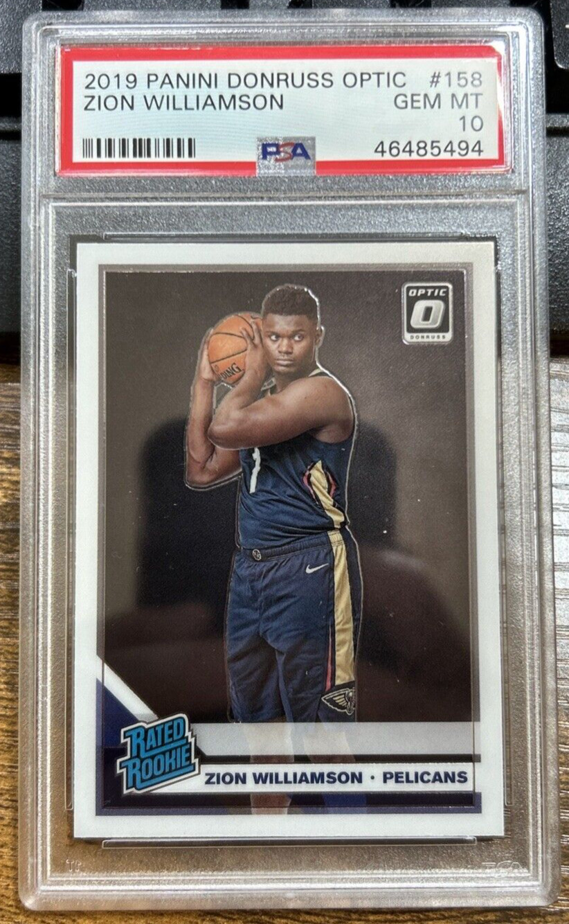 Zion Williamson 2019 Panini Donruss Optic Rookie #158 NBA Pelicans PSA 10