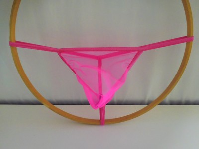 Herren Cabana konturierter G String Tanga Rücken Auswahl durchsichtig rosa hergestellt in den USA 1 Tag Versand
