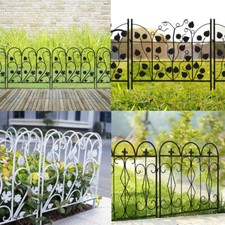 5PCS Decorative Garden Fence Thicken Metal Edge Border Flower Bed Animal Barrier