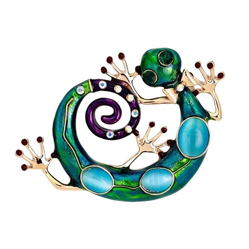 Iced Enamel Dragonfly in Gold - Jewelry