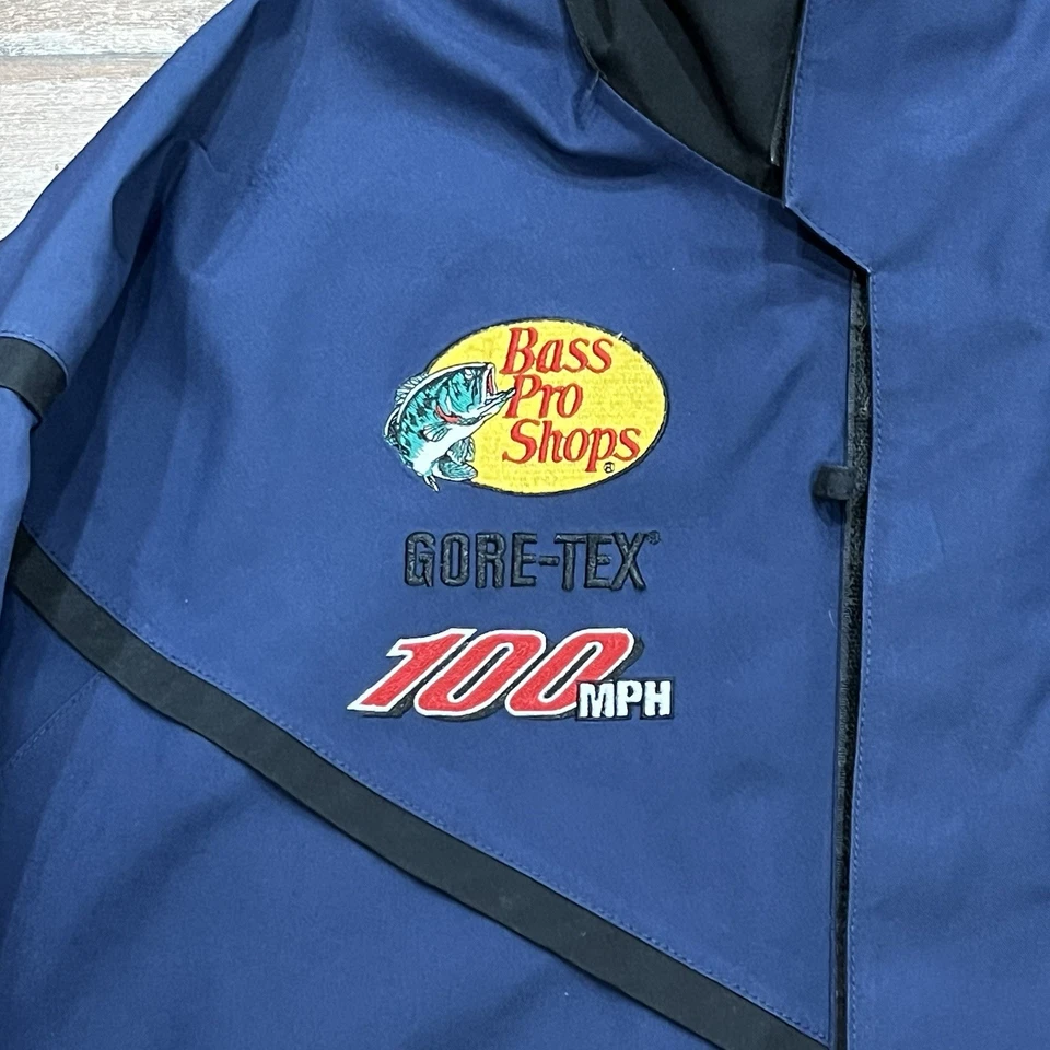 Chaqueta de lluvia Bass Pro Shops 100 mph Gore-Tex (sin capucha) XXL para hombre pesca navegación Foto 2 de 4