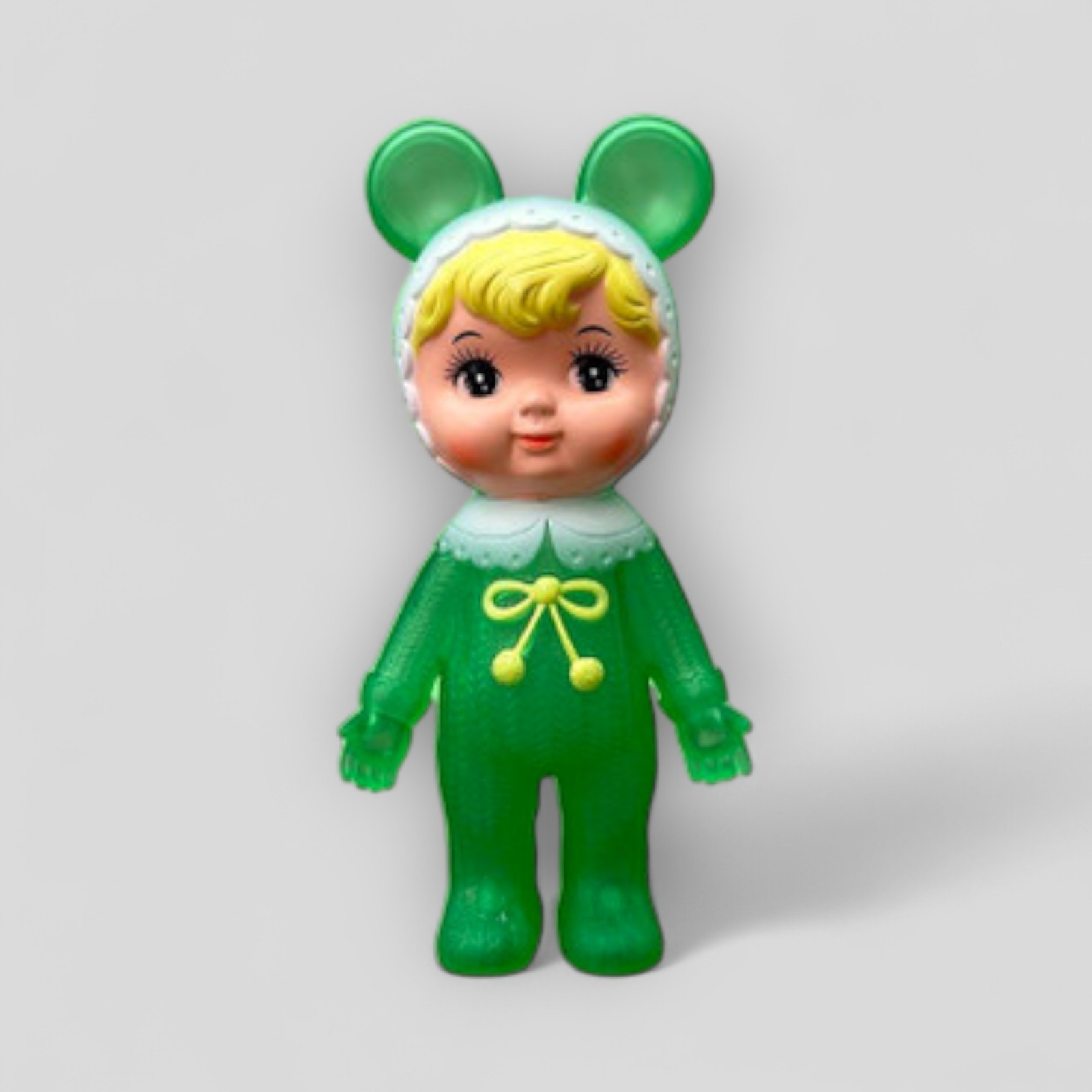 Juguete Kodama: Orejas Charmy-chan Sofubi Melón Soda - Juguete de diseño Japón limitado