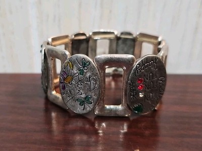 Vintage Silver Handmade Flexible Adjustable Bracelet Sterling??