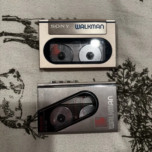 Lot Of 2 Vintage Sony Walkman WM-10 & 10ii Portable Stereo Cassette Players READ