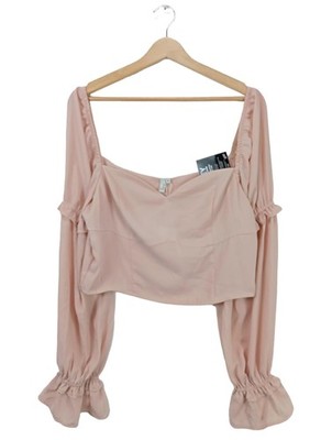 NLY TREND Langarm-Bluse Damen Bluse Gr. DE 44 creme Casual-Look