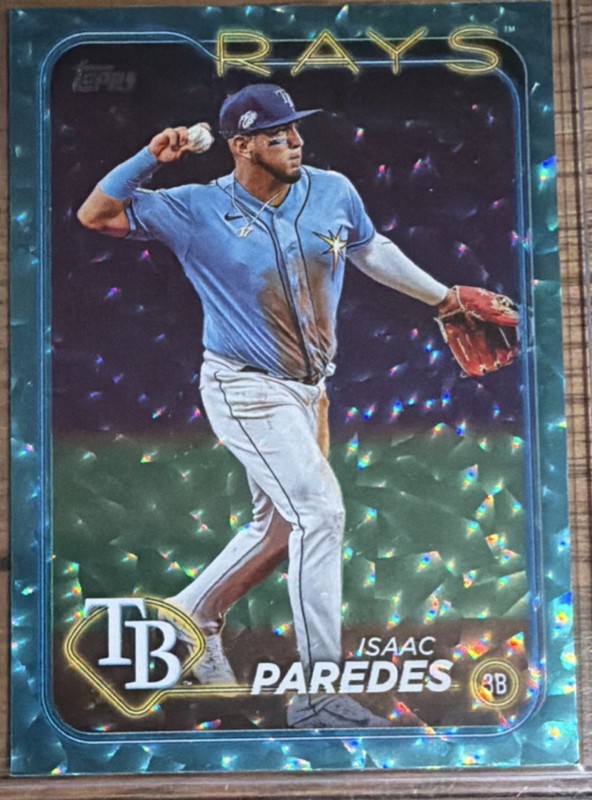 Topps 2024 Series 2 Isaac Paredes #392 Aqua Foil Tampa Bay Rays /399