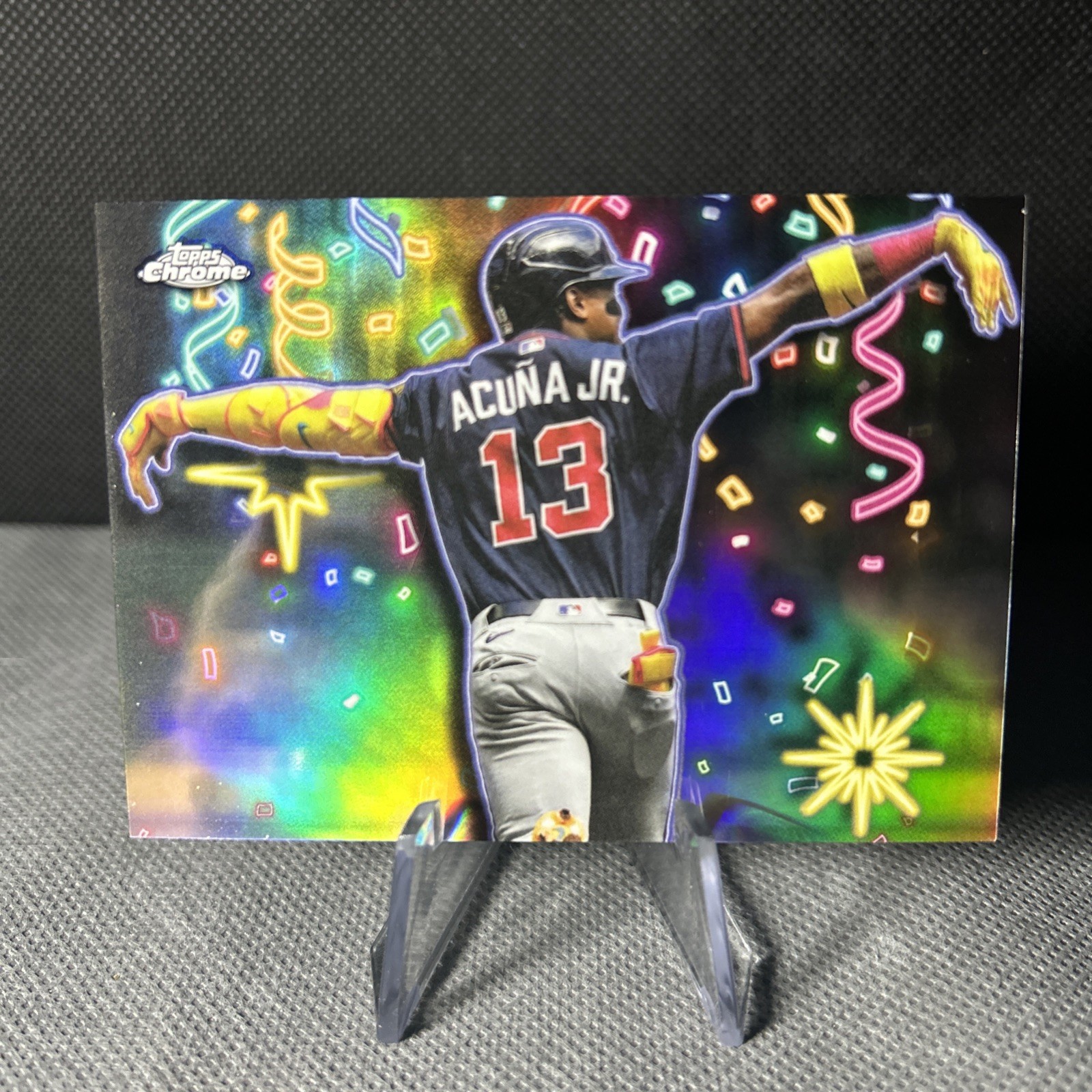 2025 Topps Chrome Update #CT-11 RONALD ACUNA JR. Celebracion SSP Case Hit