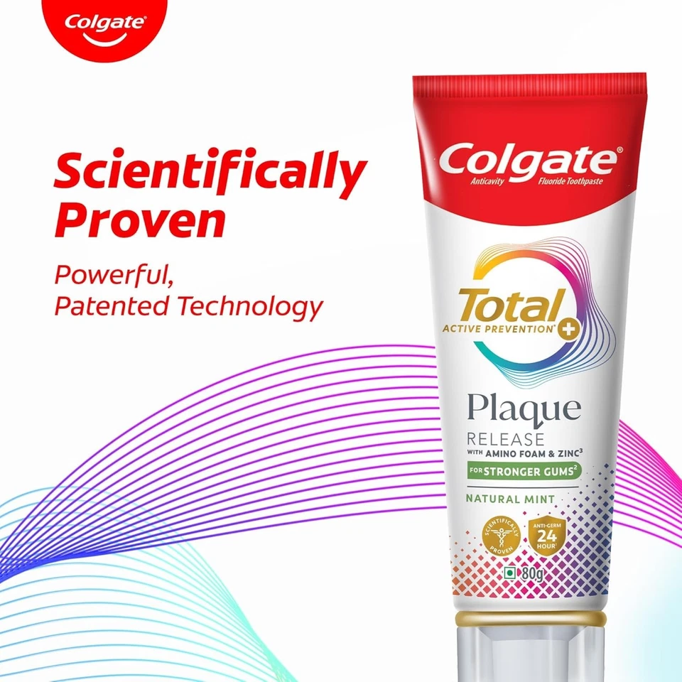 Colgate Total Plaque Release Toothpaste, 3X More Effective: Reduces Gum Problems - Image 2 of 4