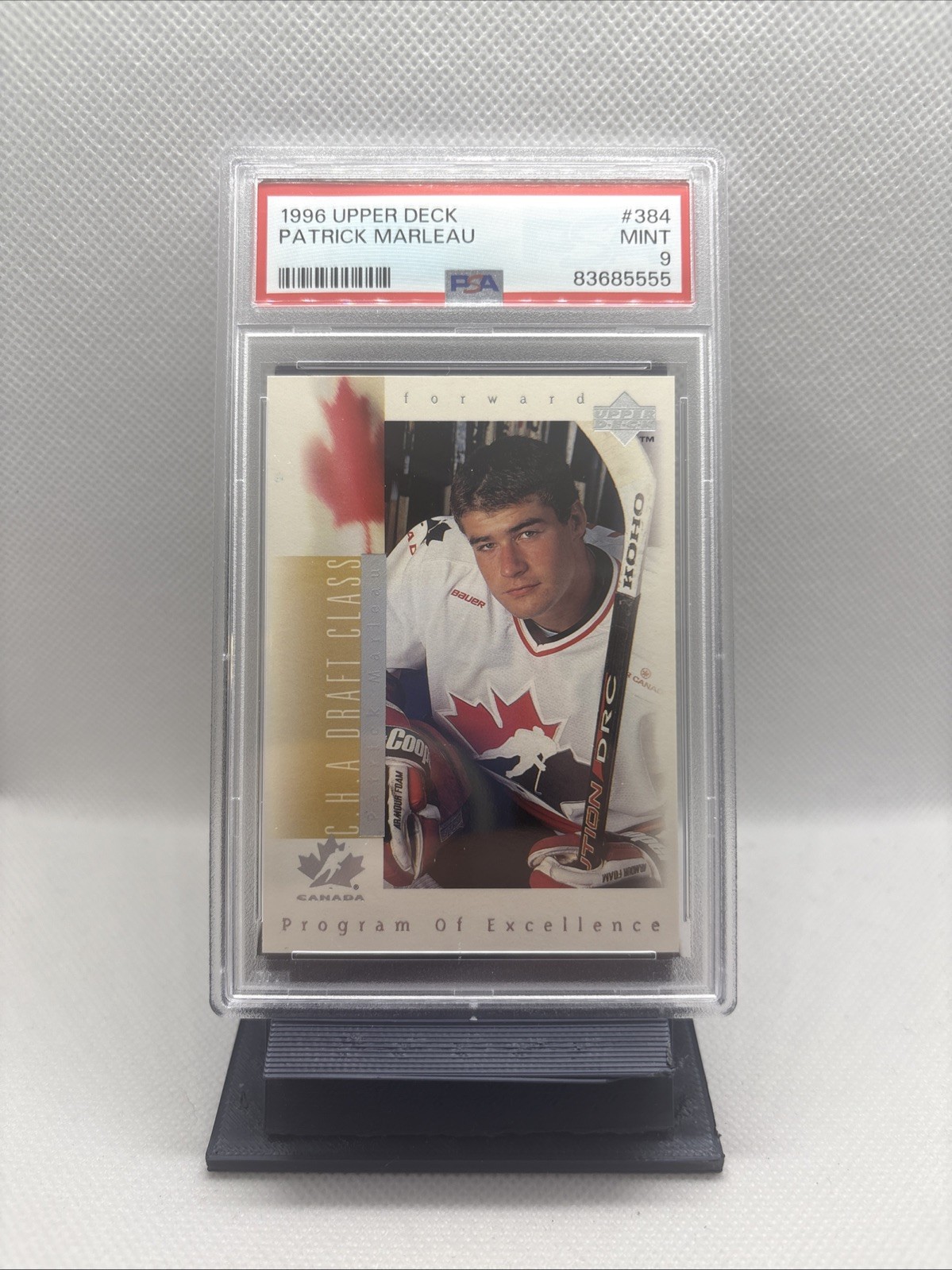 1996 Upper Deck Program of Excellence #384 PATRICK MARLEAU Rookie PSA 9 Mint RC