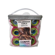 Conair Voluminous Curls Self Grip Hair Rollers 31 Assorted Sizes Storage Bag