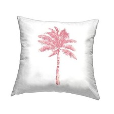 Pink Palm Tree Modern Design by Kristen Drew Throw Pillow