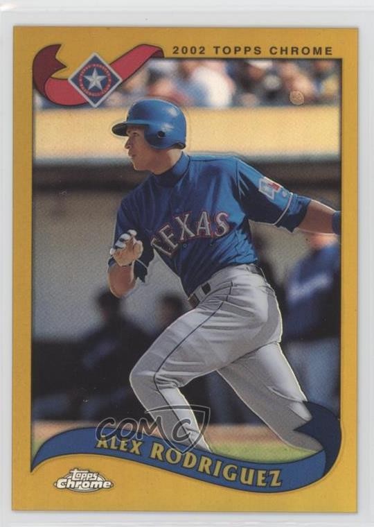 2002 Topps Chrome Gold Refractor Alex Rodriguez #640 0t2