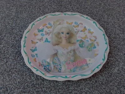 Vintage Barbie Plastik Teller 1994 Mattel Schmetterlinge Zak Designs Melamin
