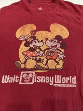 Walt Disney World Size Sm Mickey And Minnie Mouse T Shirt Distressed Tagless