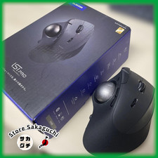 ELECOM Ergonomic Trackball Mouse 10 Button High Grade Model Wireless Wired Used