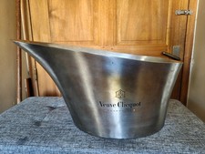 VEUVE CLICQUOT big brushed steel Cooler Ice bucket Vasque 6/8 bottles