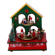 Carillon Legno Casetta Verde Cm12X17H22