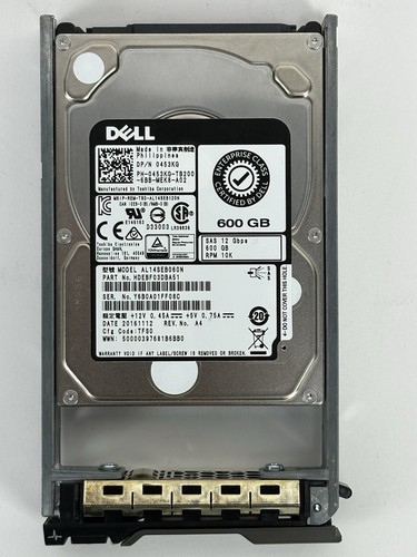 Dell 600GB 10K RPM SAS 12G HDD 2.5in SFF 6Gbps Hard Disk Drive with Dell Tray - Picture 6 of 6