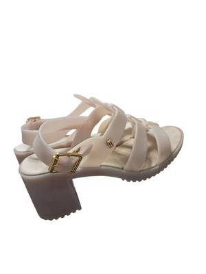 Melissa Flox Women's Original Cream Strappy Block Heel Sandals Size 8