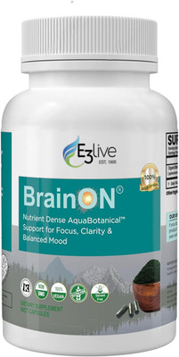 E3LIVE Brainon - Wild-Harvested AFA Extract for Mood Balance & Focus 90 Count