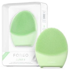 FOREO LUNA 4 Facial Cleansing Firming Face Massager - Combination Skin - Green