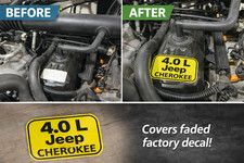 Jeep 4.0l Cherokee Xj Valve Cover Sticker Jeep 4.0l Cherokee Xj Valve Cover Sticker