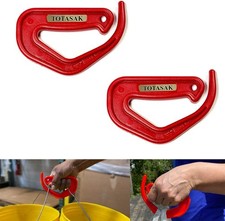 Grocery Bag Carrier 2-Pack Red Multiple Shopping Holder Handle Durable