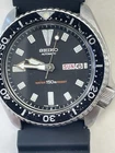 SEIKO VINTAGE WATCH 6309 -735M SLIM AUTOMATIC  150M BLACK ORIG AS FOUND SEE READ