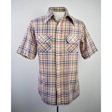 Vintage 70s Levis Big E Plaid Shortsleeve Shirt