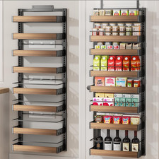 8 Tier over the Door Pantry Organizer, 2 in 1 Wall Mount or Hanging Spice Rack S
