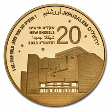 2023 Israel 1 oz Gold Jersalem of Gold: Jerusalem Theatre 5862.83 per troy oz