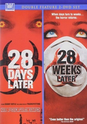 28 Days Later / 28 Weeks Later (DVD 2009, 2-Disc Set) Full Screen Horror Zombie