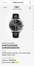 IWC Portugieser Chronograph 40.9mm Black Dial Watch Portuguese IW371447 2