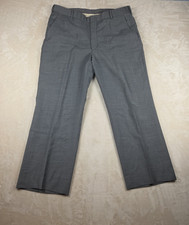 Majer Super 100s Wool Dress Pants Men 36x26 Gray USA Made