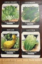 NOS Lithograph Vintage Card Seed Company Unused Seed Packets 4, Fredonia NY