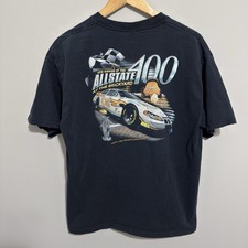 Vintage Allstate 400 Brickyard Shirt Mens Large Black Indianapolis Speedway