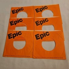 45 RPM 7" RECORD SLEEVES CO. SLEEVE 6 PACK SEE PHOTOS Epic Records SLV323