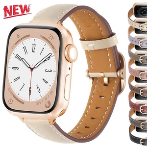 Bracelet de bracelet en cuir de luxe pour Apple Series 11 10 9 8 7 6 SE iWatch Ultra 3