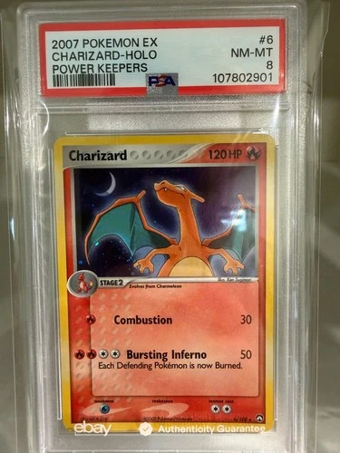 Charizard Power Keepers Holo - 6/108 - PSA 8 Near Mint/Mint - 2007 Pokemon EX