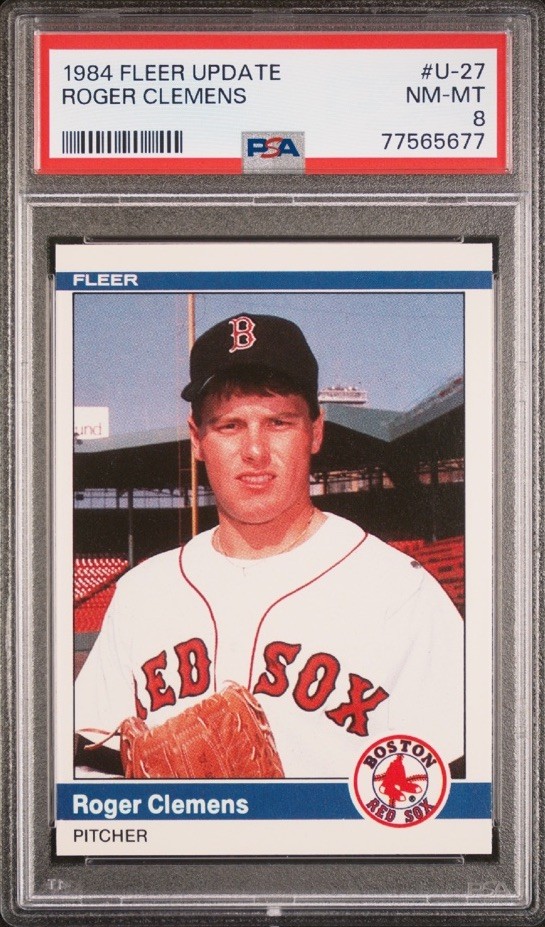 1984 Fleer Update - Roger Clemens #U-27 Rookie Boston Red Sox PSA 8