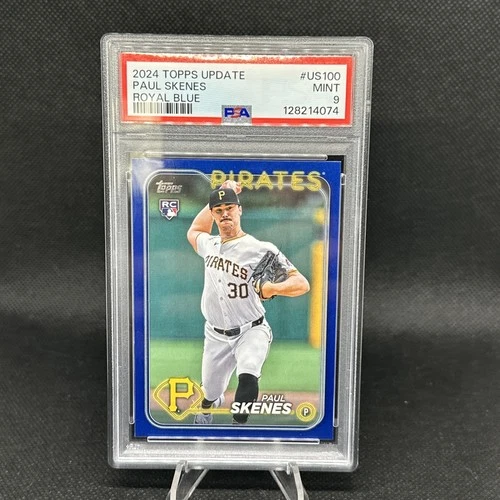 2024 Topps Update PAUL SKENES #US100🌟ROOKIE ROYAL BLUE🌟PSA 9 MINT🌟