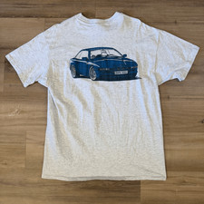 Vintage 90s BMW 850i Single Stitch Heather Gray Shirt Sz XL Boxy Oversized Fit