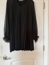 Zara Black Pleated Dress