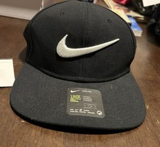 Nike Pro Futura Snapback Hat Unisex White/Black Adjustable Swoosh