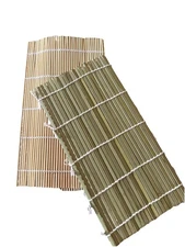 Natural Bamboo Sushi Making Rolling Mat 9.5" x 9.5" (Pack of 2)