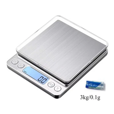 Digital Kitchen Scale 3000g x 0.1g LCD Gram Oz Jewelry Food Scale Tare - Image 1 of 4