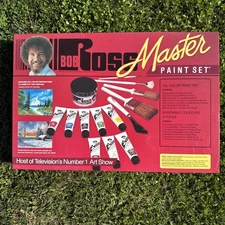 Bob Ross Master Oil Paint Set R6510 w/Brushes & VHS Opened Box