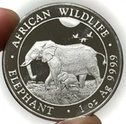 2022 Silver Somali Elephant 1 oz .999 Fine Coin Proof Like Coin BU+