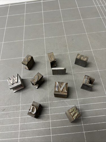 VINTAGE PRINTING BLOCK LETTERPRESS SCRAPBOOKING JUNK JOURNAL MIXED PRINT LOT B - Foto 2 di 4